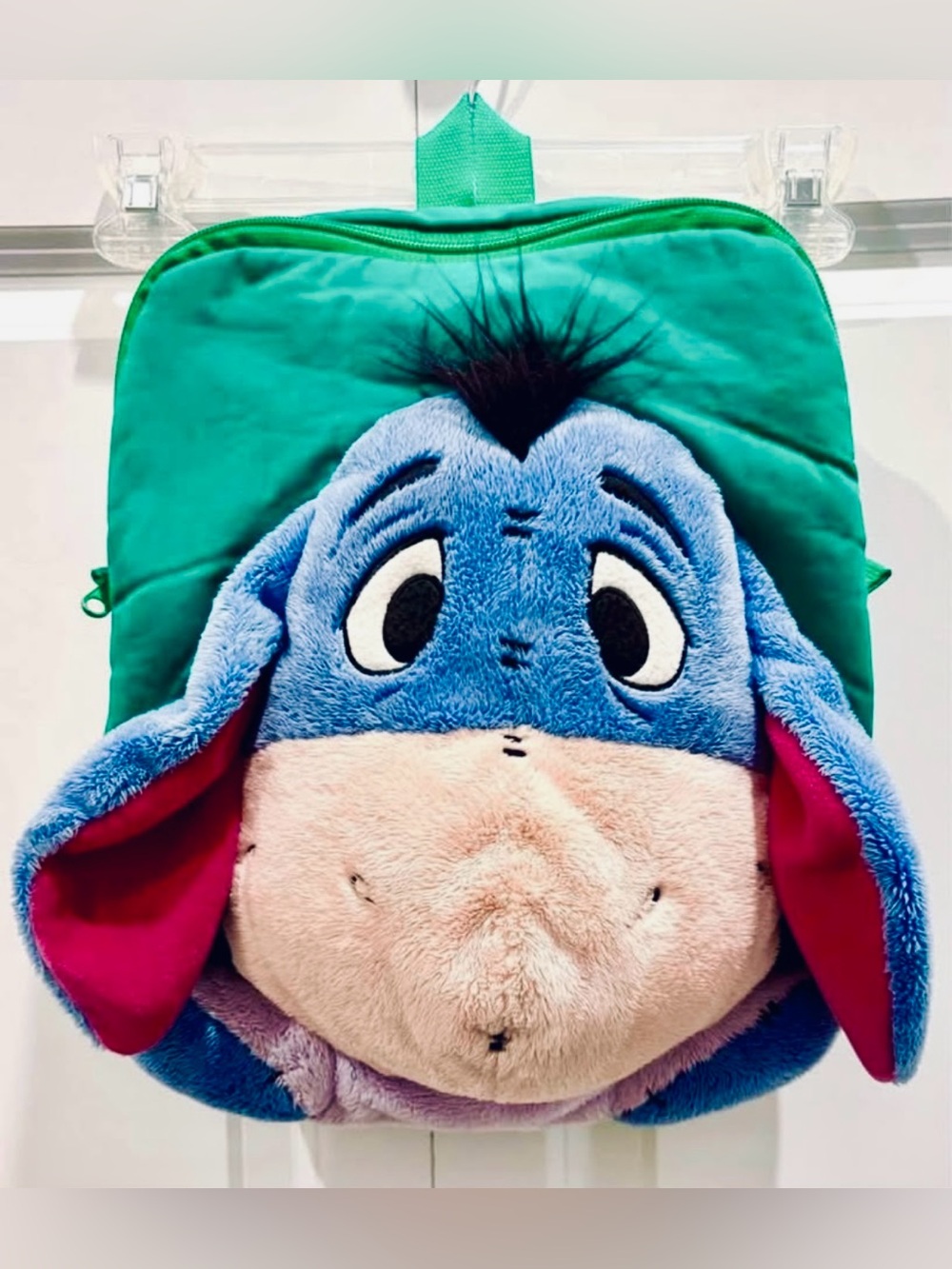 Vintage Y2K The Disney Store Eeyore Plush Kid’s Irish Green Backpack